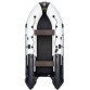 Надувная 6-местная ПВХ лодка Ривьера Максима 4000 НДНД  Гидролыжа (светло-серый/черный)